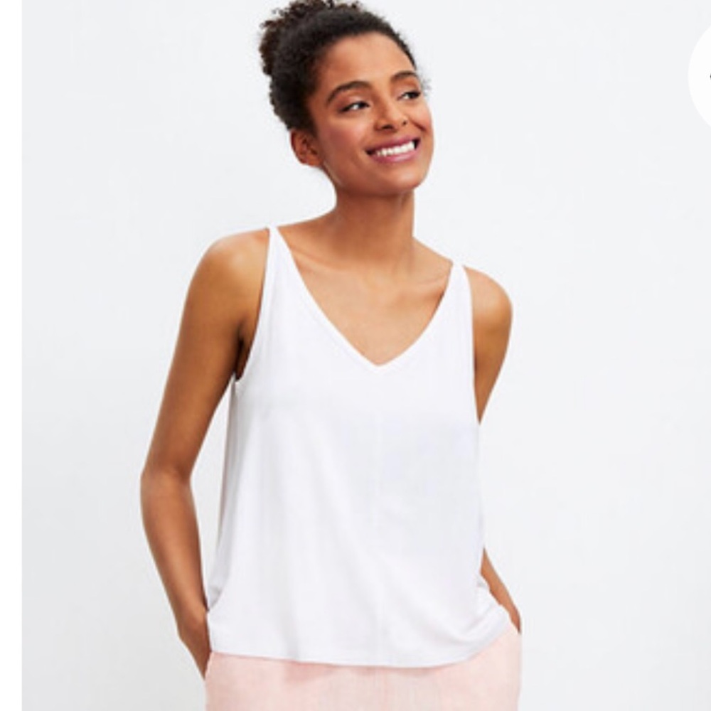 Women's White Sleeveless Tank Top